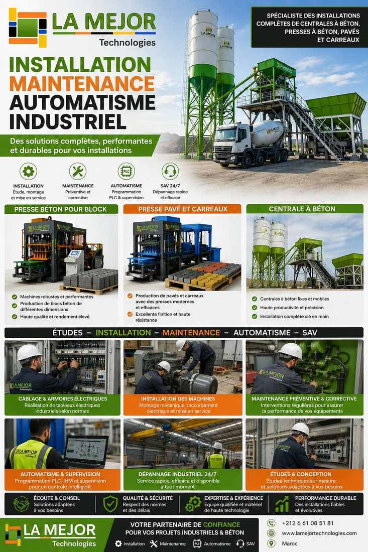 Machines industrielles de fabrication de blocs